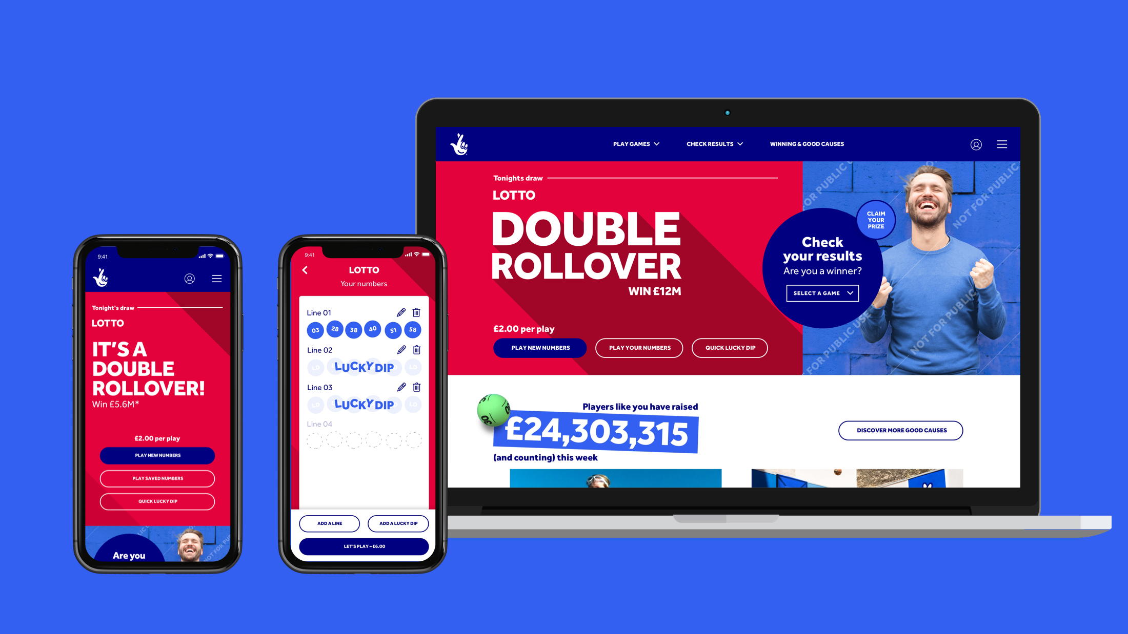 Lotto - mobile and desktop